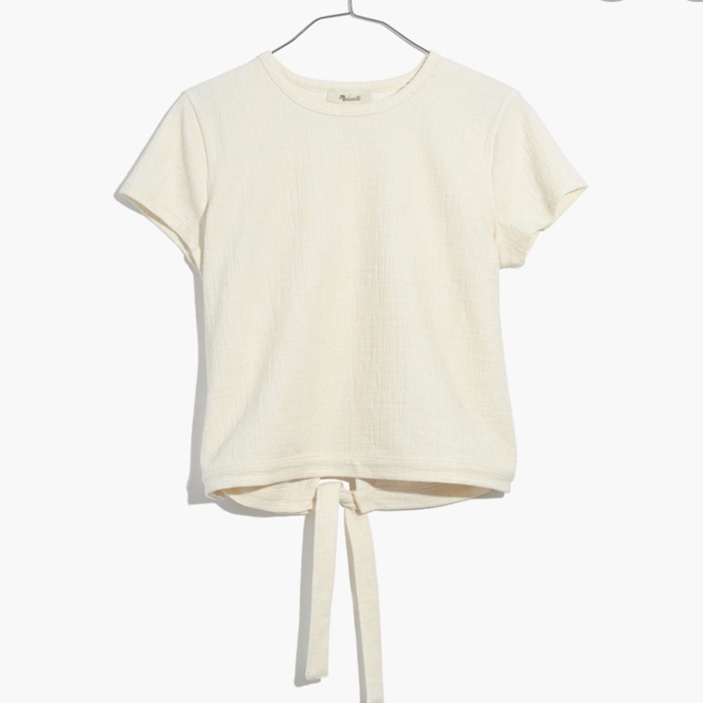 Madewell cropped tee with tie back